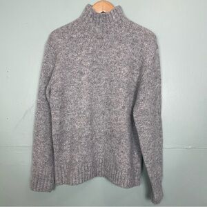 Vintage JCrew Wool Blend Sweater Pullover Turtle Neck Size Medium Gray Soft